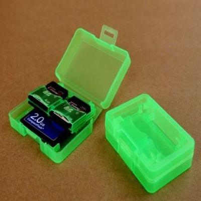 单反相机内存卡收纳盒CF SD存储卡盒塑料密封防潮环保便携整理包 荧光绿 1CF+4SD