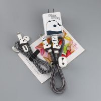 vivo X30 X30pro手机iqooNEO 855版数据线保护套充电器耳机缠绕线 熊猫