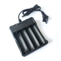 18650锂电池充电器3.7V4.2V强光手电筒4槽智能充电器充饱自动转灯 单买充电器[不带锂电池]