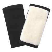 粘扣羊毛护膝保暖老寒腿男女士中老年人专用护腿冬季加厚防寒骑车 内穿黑色套筒 M