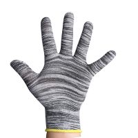 劳保手套夏季薄款耐磨工作尼龙线透气防晒男女礼仪劳动干活高弹贴 灰色12双 均码(弹性大男女均可用)