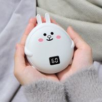 暖手宝充电迷你可爱学生防爆卡通女毛绒随身小暖宝宝电热宝电暖宝 Q宠白10000毫安