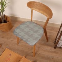 薄款凉席冰藤椅垫夏天家用防滑透气餐椅垫冰丝办公室学生椅子垫子 千鸟格浅蓝 40*40cm（方形）