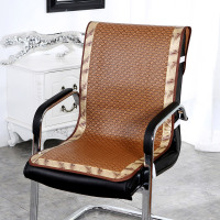 夏季办公椅凉席坐垫靠垫防滑透气电脑椅垫老板椅连体凉垫加厚藤席 古藤-薄款无内衬 45x130cm防滑加厚