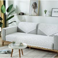 蕾丝沙发巾靠背巾沙发垫扶手巾万能防尘盖布四季通用贵宾沙发罩 银杏叶双色 65*70cm小三角