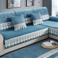 冬季沙发垫毛绒布艺欧式简约现代坐垫沙发套全包万能套沙发罩全盖 毛绒款-如冬 70*70(单件)