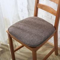 餐桌椅子坐垫家用海绵四季通用加厚马蹄形温莎椅实木椅垫屁股垫软 咖啡色 43*40cm