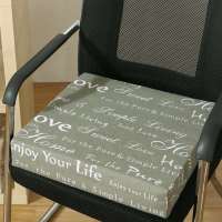 45D高密度海绵坐垫椅垫餐椅木沙发办公增高加厚硬防滑可拆洗换鞋 sweethome 30*30*5cm加硬绑带款