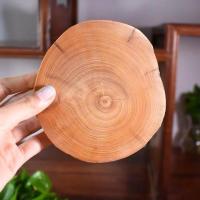太行崖柏毛料陈化料随形树根原木底座手把件摆件木底座茶杯垫新款 平均直径8-9厘米 一片