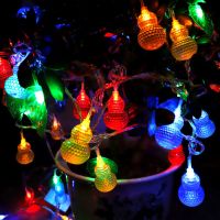 葫芦灯串新年房间装饰彩灯闪灯串灯led元宵节日春节挂灯家用过年 彩色 3米20灯 电池款