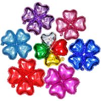 心形四叶草铝膜气球铝箔开业拱门店铺庆典布置生日结婚装饰汽球 四叶草(混色) 6个