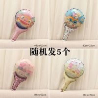 小猪佩奇气球卡通铝膜汽球宝宝百天满月儿童生日派对装饰玩具气球 小猪打击棒随机5个 不要打气筒