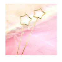 七夕创意贺卡卡片挂卡留言折叠浪漫祝福卡北欧风鲜花卡通花束贺卡 金属五角星卡片夹 粗款 10根/包