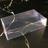 PVC透明盒子鱼胶燕窝礼盒塑料月饼包装盒 扁方形胶盒天地上下盖盒 15x9x3.5cm五个装