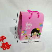 宝宝满月周岁礼盒包装盒回礼手提袋生日礼物喜蛋盒回礼袋喜糖袋子 小小号小公主1组10价格不送封低胶