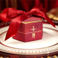 吾家有喜糖果礼盒大号可放烟新款中式婚礼喜糖盒子中国风结婚空盒 看样大中小各一个 喜礼金粉+酒红丝带+喜字