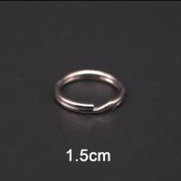 金属钥匙易摘取龙虾扣铁钩扣可标记挂勾鱼嘴圈环串狗链活动扣配件 1.5CM金属环(50个)