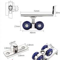 木门小吊轮小号柜门移门滑轮吊轨滑轮推拉门轮衣柜门滑轮轨道滑轮 40公斤小号