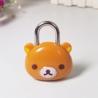 卡通小锁头宿舍柜子抽屉锁可爱小号迷你锁具行李箱锁学生家用挂锁 棕色小熊