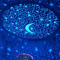 寝室灯夜光灯不插电月亮灯小夜灯光控书签控灯浪漫星空投影灯 单个灯星空伊人