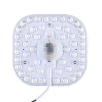 家用LED吸顶灯改造灯板灯芯圆形灯管灯片灯盘卧室客厅厨房阳台 方形 12白光[1个装]