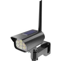 太阳能照明灯路灯庭院灯人体感应户外防水农村大门防贼灯仿真监控 无遥控版[仿真监控灯]80W 全年0电费[阴雨天不断电]