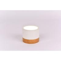 led明装马卡龙射灯店铺服装店家用客厅卧室北欧免开孔 木纹筒灯 白色3000k暖光 5W:7.5*6CM