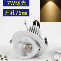 LED象鼻灯 COB射灯嵌入式7W12W天花灯家装商场服装店110V工程射灯 7W（开孔75mm） 3000k暖光