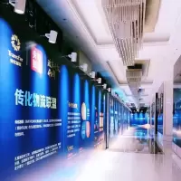 展会led吊杆射灯 伸缩长杆展览服装店画展侧装串联插头夹子式射灯 7W+30CM固定杆