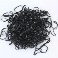 一次性小皮筋韩版成人儿童扎头发黑色高弹力头绳可爱强力不断发圈 [试用装]100根普通大号黑色