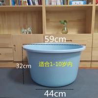塑料脸盆小大号盆子家用住宿加厚洗脸盆婴儿儿童成年洗脚盆洗衣盆 蓝色 小号单个(直径30.5cm)