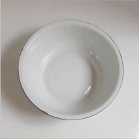 老式怀旧经典加厚搪瓷盆洗脸洗脚洗菜铁面盆喜盆结婚厨房用品 薄款30厘米白盆