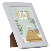 相框挂墙免打孔5寸6寸7寸10寸创意diy画框装裱摆台相框相片架 白色 5寸挂墙-横竖两用款