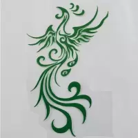 吉祥凤凰 七维五行 七维元素 能量贴 配色 配饰贴七维五行一体 绿色 吉祥凤凰大号高21cm