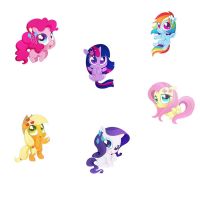 [亏本走量]多款创意卡通动漫海贼王冰箱贴小猪佩琪儿童早教磁铁 小马宝莉(6个)