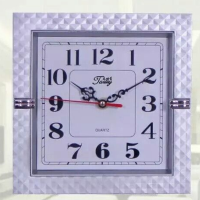 挂钟客厅超静音挂表创意时钟儿童卡通卧室钟表现代简约石英钟 21cm非静音跳秒方形