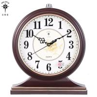 北极星欧式复古座钟可摆可挂田园钟表客厅办公室家用时钟石英钟 70090咖木色