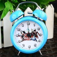 奥特曼戴拿捷德超人迪加欧布金属打铃卡通灯光儿童男孩学生闹钟 小号3寸银河集体