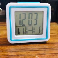 闹钟学生用静音床头简约时钟卧室小闹铃语音多功能创意电子表宿舍 9906兰语音