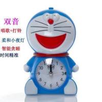 闹钟学生可爱儿童卡通语音大声夜光说话静音起床音乐贪睡时尚闹表 K06唱爸爸去哪+贪睡+夜灯+打铃