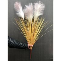 仿真芦苇高档假花装饰客厅干花卧室摆件橱窗花卉婚庆影楼摄影植物 5头秋色90cm