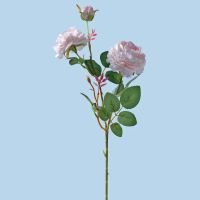 牡丹仿真花假花室内客厅装饰花摆件餐桌花摆设防真玫瑰花干花花束 奶粉 简单尝试(3个花朵)一只