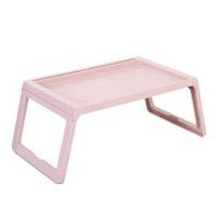 折叠桌床上月子桌防洒塑料懒人桌小餐桌小饭桌榻榻米宿舍简易书桌 皮粉色