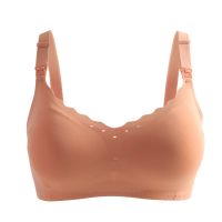 芬腾孕妇内衣薄款哺乳文胸产后喂奶胸罩怀孕期舒适聚拢性感防下垂 B20247-珊瑚橙 M