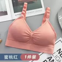 哺乳文胸怀孕期夏季孕妇内衣聚拢防下垂超薄款喂奶胸罩母乳性感女 [1件装]蜜桃红 S