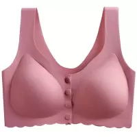 哺乳文胸背心式怀孕期聚拢防下垂孕妇内衣母乳喂奶胸罩女夏季薄款 砖红单件装 M 34