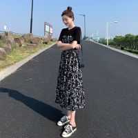 哺乳夏装外出时尚哺乳期孕妇大码产后喂奶衣服辣妈款连衣裙夏季潮 黑色孕妇款[无拉链] M