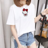 辣妈春秋外出哺乳衣上衣孕妇产后外出隐形喂奶衣韩版百搭喂奶上衣 KT猫白色 M