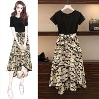 孕妇装产后哺乳衣外出喂奶连衣裙夏季新款蛋糕裙中长款显瘦 黑色常规款[无拉链] M