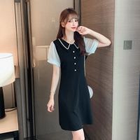 哺乳装连衣裙外出时尚夏季辣妈款外穿喂奶期衣服产后母乳上衣夏装 图片色 S